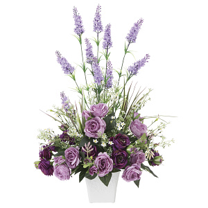 光触媒 人工観葉植物 造花 ソフィアラベンダ― (高さ54cm)