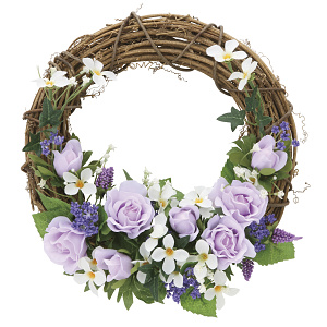 光触媒 人工観葉植物 造花 ルナパ―プルロ―ズ (高さ27cm)