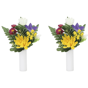 光触媒 人工観葉植物 造花 上仏花小2個セット (高さ23cm)