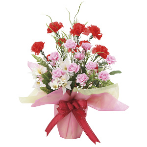 光触媒 人工観葉植物 造花 ミックスカーネーション (高さ50cm)