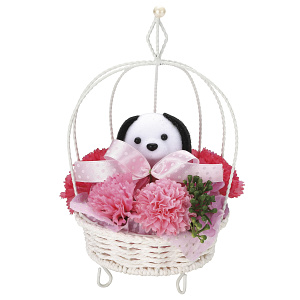 光触媒 人工観葉植物 造花 プリティドッグ (高さ23cm)