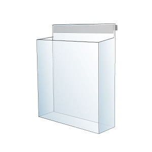 PGSK看板専用 パンフレットケース単品 屋内用(フタなし) シルバー (PGSKP-W115H(S))