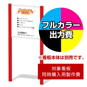 エッグ＆キューブ N-3用印刷制作費 IJ出力＋UVマットラミネート加工込 【片面印刷】 ※看板本体別売※取付施工費含まず