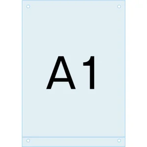 アンダーバー付アクリル板 (マグネジ看板用オプションパーツ) A1 (PSMNAC-A1)