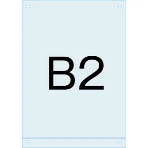 アンダーバー付アクリル板 (マグネジ看板用オプションパーツ) B2 (PSMNAC-B2)