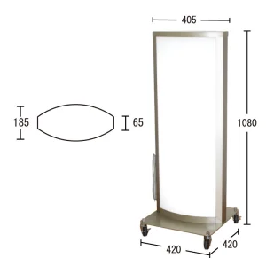 電飾アルミスタンド看板　RA-302 全高1080 透明板付き ポスター入替えタイプ ブラック (RA-302-B)