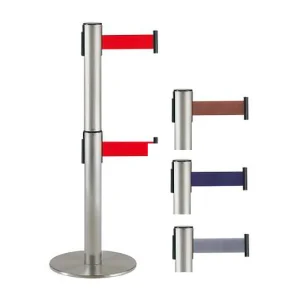 テラモト製 2段式ダブルベルトパーテーション