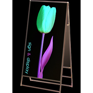 バリウススタンド看板 アルミ複合板タイプ シルバー 900×1800 両面タイプ (VASKAP-900X1800R)