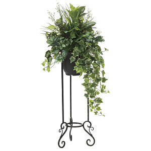 光触媒 人工観葉植物 造花 グリーンスタンドアイビー1.1 (高さ110cm)
