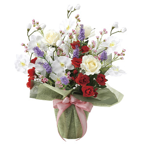 光触媒 人工観葉植物 造花 スプレンドローズ (高さ56cm)