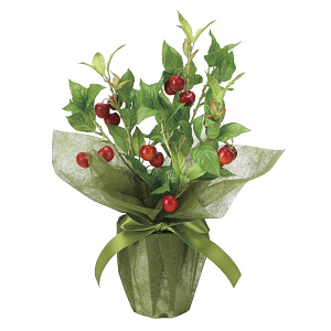 光触媒 人工観葉植物 造花 サクランボ (高さ44cm)