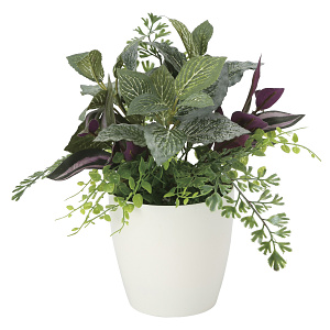 光触媒 人工観葉植物 造花 ミックスグリーンS (高さ28cm)