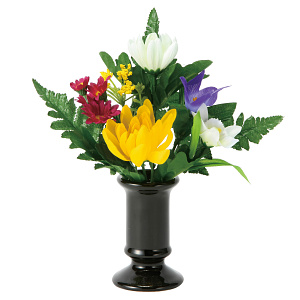 光触媒 人工観葉植物 造花 仏花マム2個セット(器付) (高さ23cm)