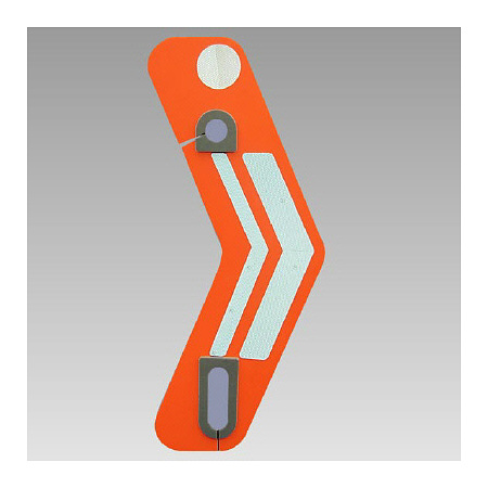 視線誘導パネル (単管バリケード用) シェブロン型 (左側用) (389-46)