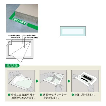 床面表示ステッカー