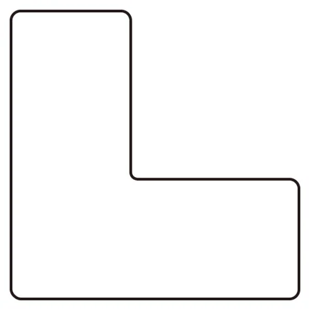 ユニピタ 置場表示ステッカー L型 120×120mm(50mm幅)