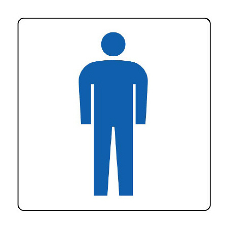 トイレ表示 PVCステッカー 100×100