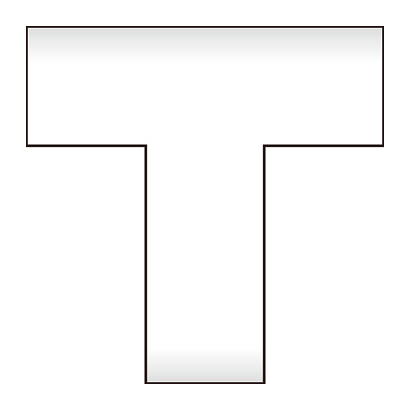 床貼ラインプロ 2枚1組 T型 白 (864-406)