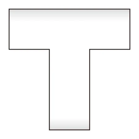 床貼ラインプロ 2枚1組 T型 白 (864-406)