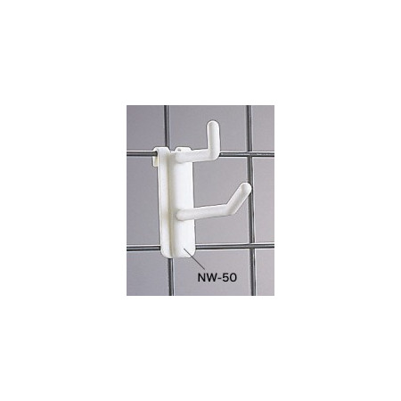 樹脂製 ネットフック 白 ダブルタイプ NW-50