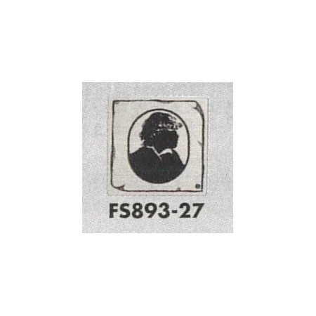 表示プレートH トイレ表示 ステンレス イラストシルエット 80mm角
