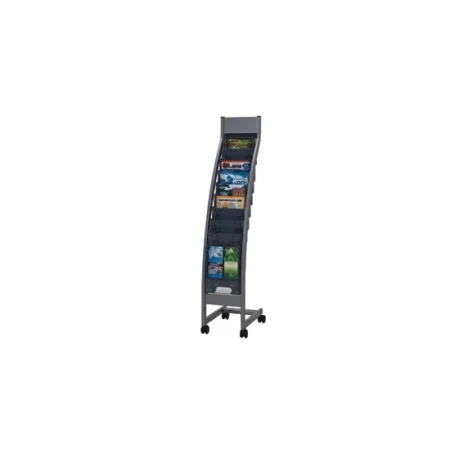 サイズチェンジパンフレットスタンド　R型傾斜タイプ　10段
