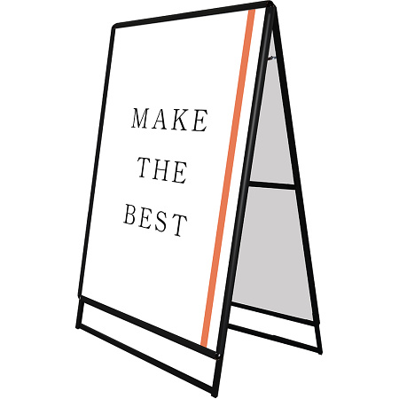 ポスターグリップスタンド看板 屋外用 A0 両面 ブラック (PGSK-A0RB-G)