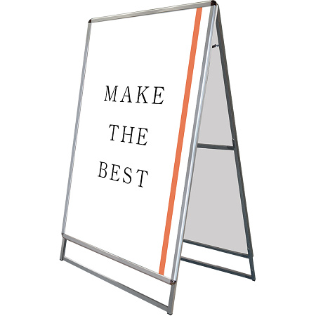 ポスターグリップスタンド看板 屋外用 A0 両面 シルバー (PGSK-A0RS-G)