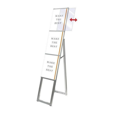 ■アクリル板をスライドして引き出し、ポスターを重ねて戻してセット完了