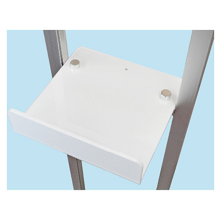 ■チョイ置きできるテーブルは、消毒用ボトルを置くのにピッタリサイズ