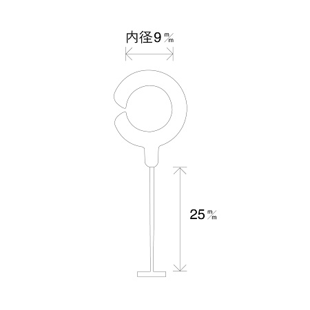 バノックピン フックピン 25mm ※5000本入り