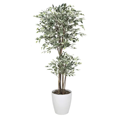 光触媒 人工観葉植物 造花 トロピカルベンジャミン斑入り