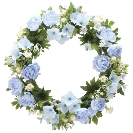 光触媒 人工観葉植物 造花 ローズリースBL (高さ28cm) (767K35)