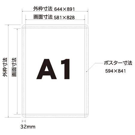 ■寸法図：A1サイズ