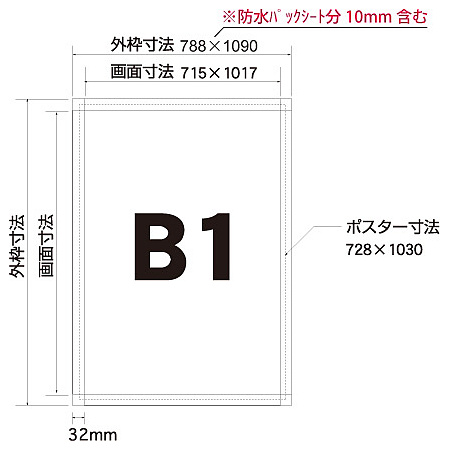 ■寸法図:B1サイズ