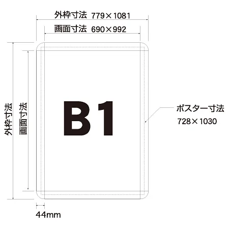 ■寸法図:B1サイズ