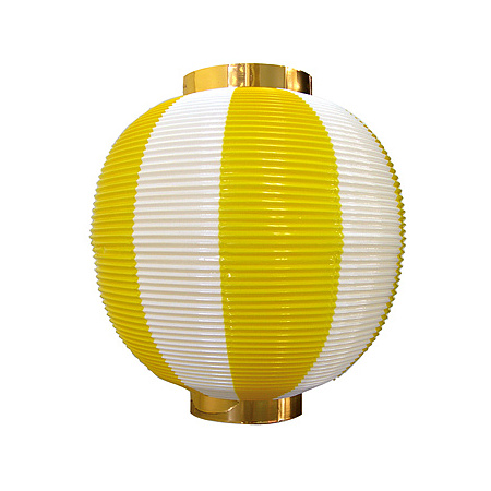 【尺丸】ストライプカラーポリちょうちん (8873) 黄白