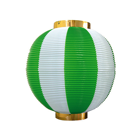 【尺丸】ストライプカラーポリちょうちん (8875) 緑白