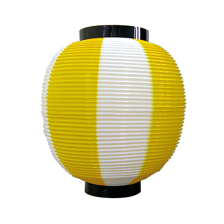 【九寸丸】ストライプカラーポリちょうちん (8878) 黄白