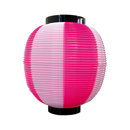【九寸丸】ストライプカラーポリちょうちん (8881) ピンク白