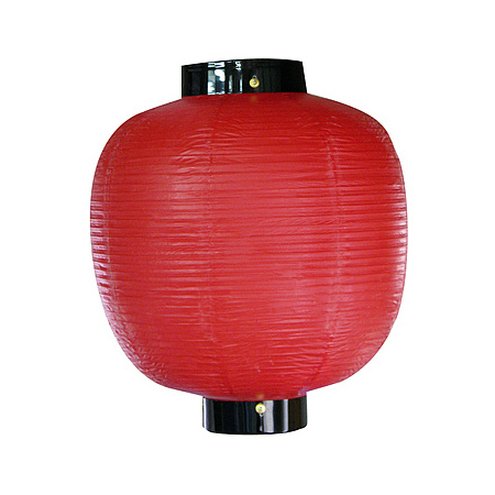 【尺八丸】無地ちょうちん (9059) 赤