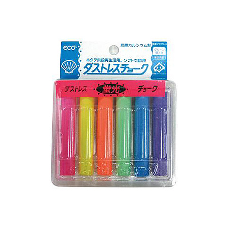 ダストレスチョーク (蛍光) 6色 6本入 (6636)