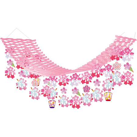 【2025年春商品】モダンニューしだれ桜プリーツハンガー (No177-15_03)