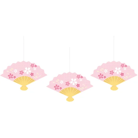 【2026年春】扇オーナメント3個セット(小桜) (No181-19)