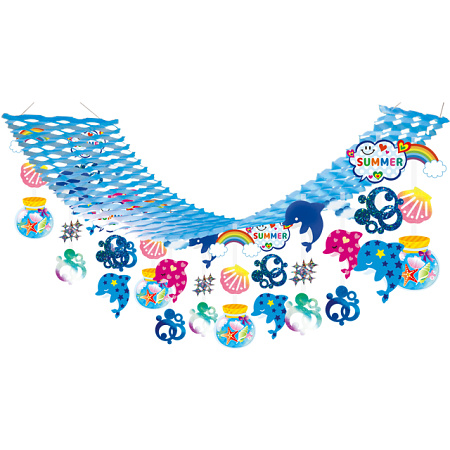 【2025年夏】ファンシーイルカプリーツハンガー (No178-23_05)