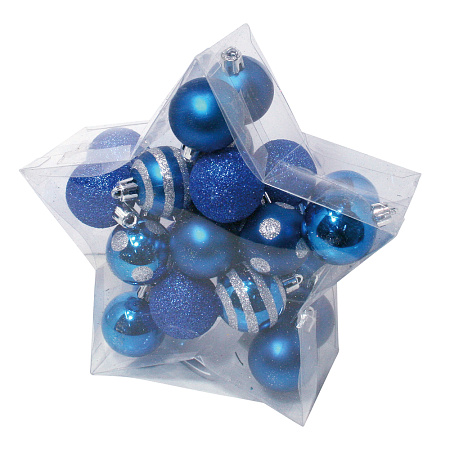【2024年商品】40mmボールオーナメントセットブルーミックス (No.043603)