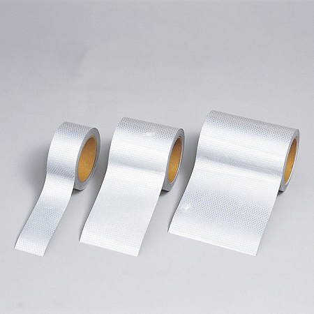 高輝度反射テープ 無地白 10m巻 幅:45mm幅 (374-77)