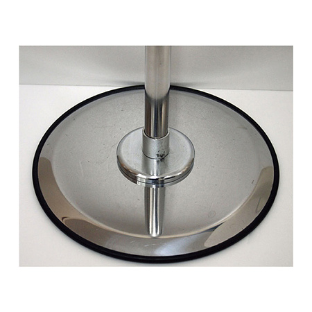 ■美しい丸型のスチール製M脚（表面ステンレスカット）