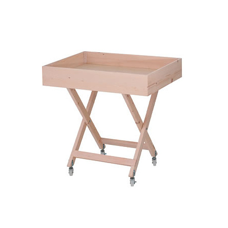 木製X脚ワゴン アイボリー