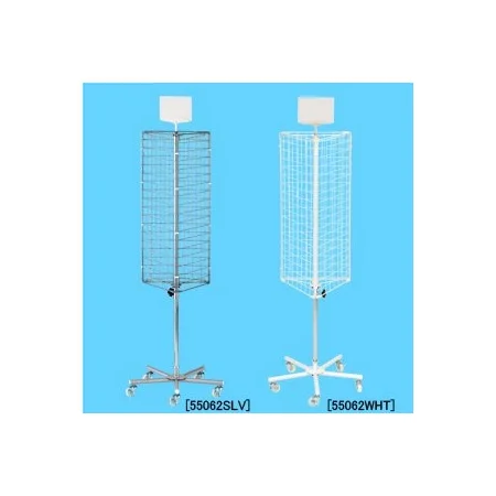 回転ネットディスプレイ 三角 白